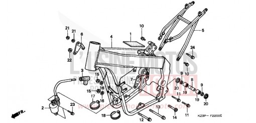 FRAME BODY (1) CR250RV de 1997